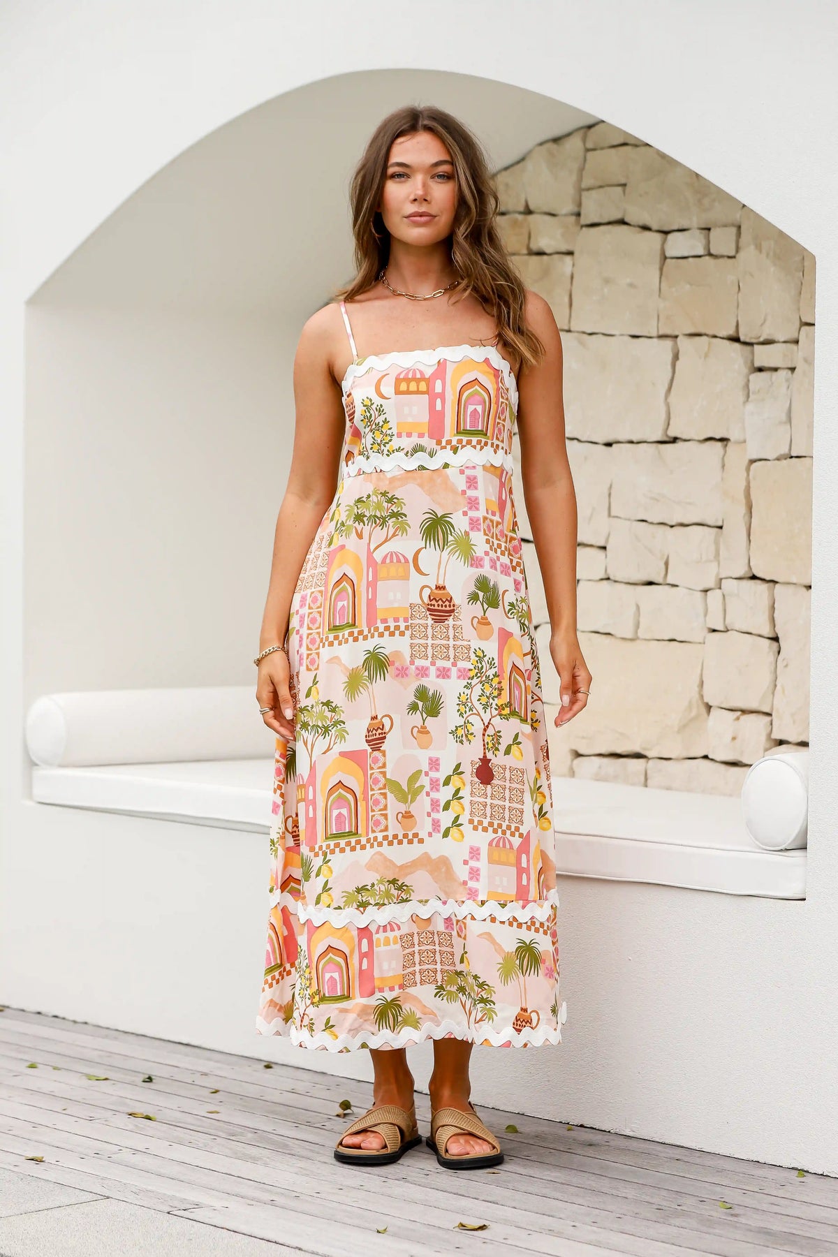 Sorrento Maxi Dress Morocco Door Print