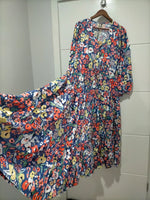 Teresa Maxi Dress Carnation Print