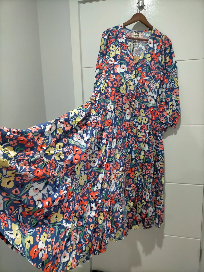 Teresa Maxi Dress Carnation Print