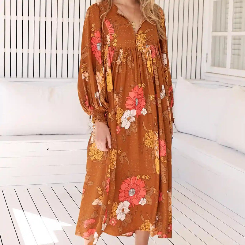 Tia Midi Dress Natalia Print