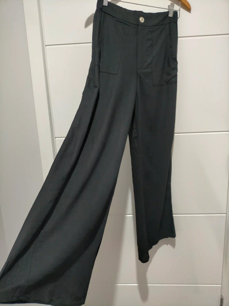 Tobacco Linen Pants - Black