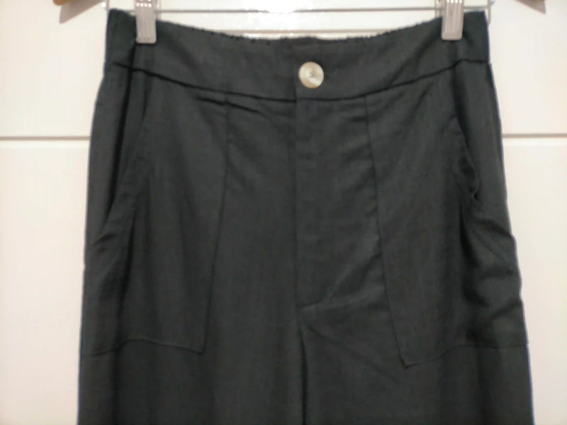 Tobacco Linen Pants - Black