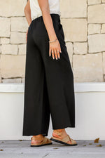 Tobacco Linen Pants - Black