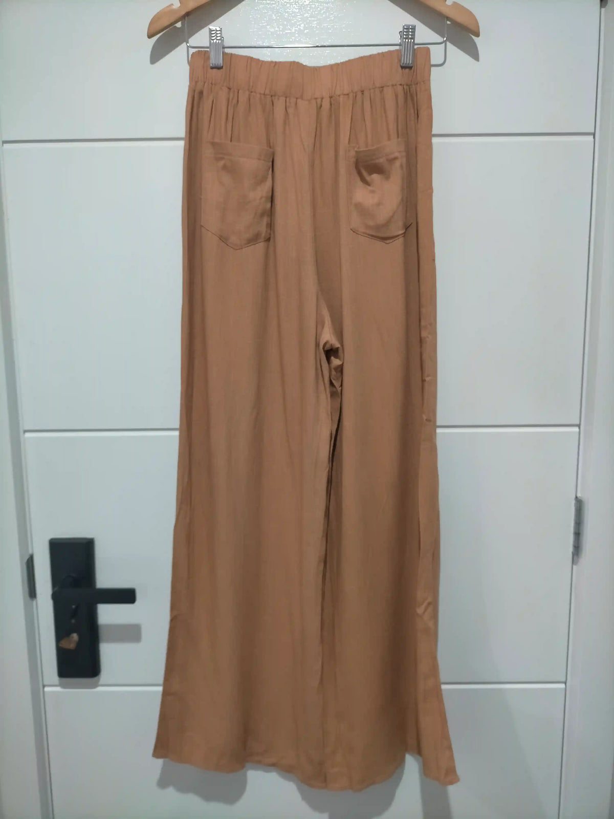 Tobacco Linen Pants ~ Soft Tan