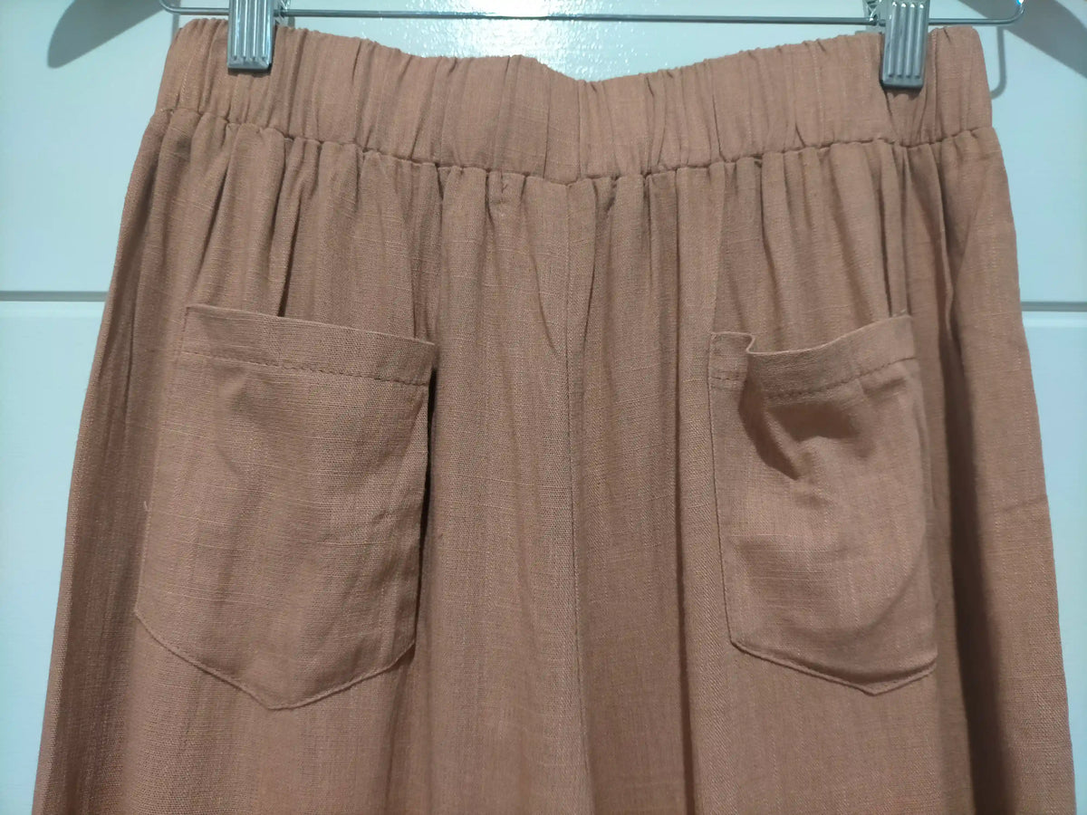 Tobacco Linen Pants ~ Soft Tan