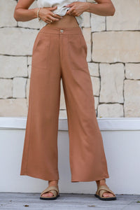 Tobacco Linen Pants ~ Soft Tan
