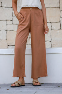 Tobacco Linen Pants ~ Soft Tan