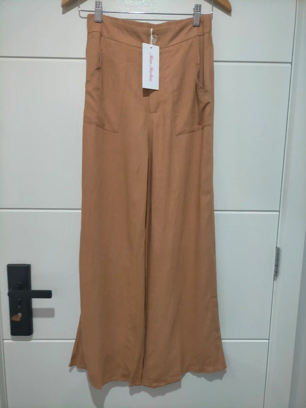 Tobacco Linen Pants ~ Soft Tan