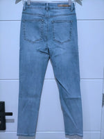 Torquay Super Stretch Crop Skinny Jeans - Mid Wash Blue
