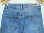Woodstock Seam Flare Wide Jeans - Mid Blue