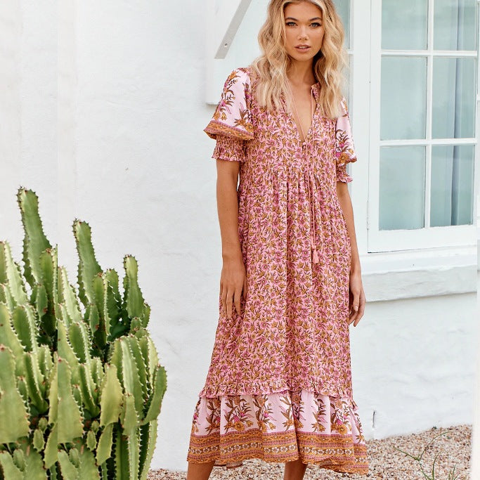 Kora Midi Dress Nisha Print by Jaase Kenzie Tenzie