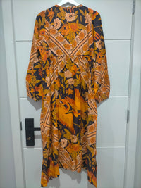 Penny Midi Dress Lantana Print by Jaase Kenzie Tenzie