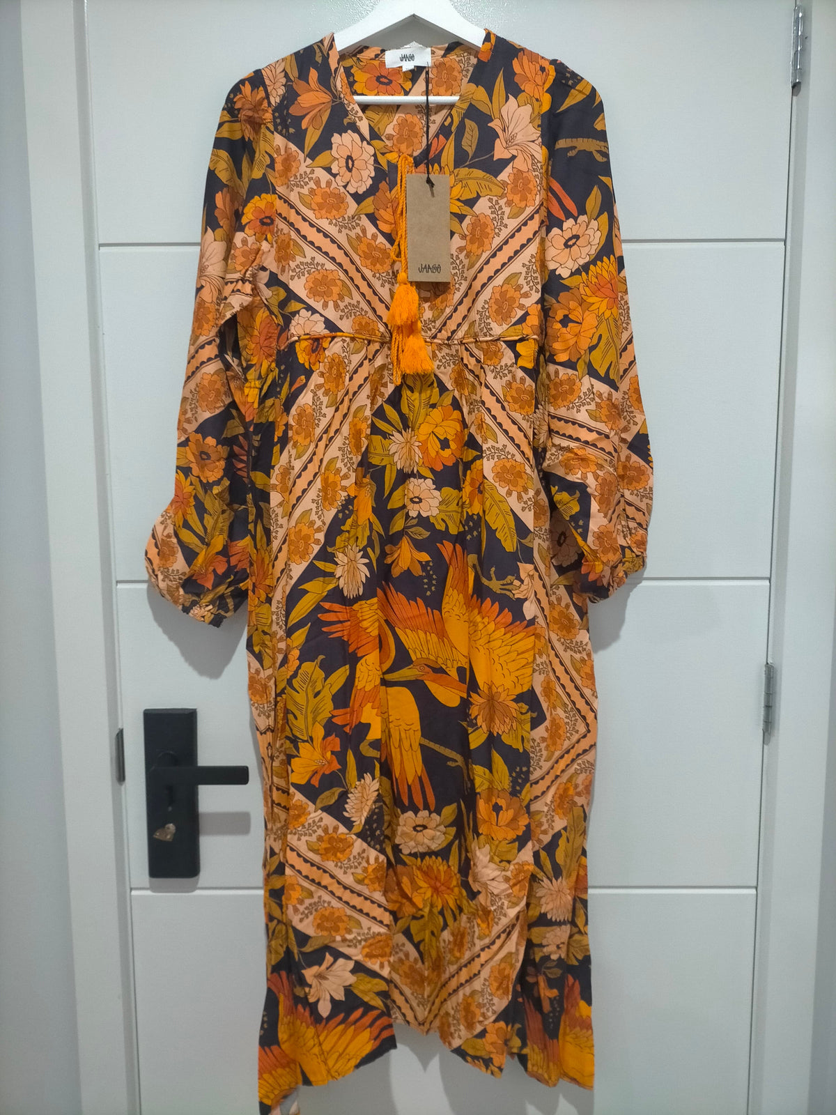 Penny Midi Dress Lantana Print by Jaase Kenzie Tenzie
