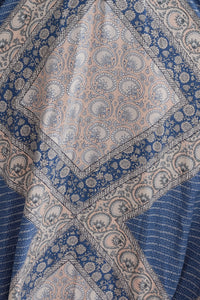 Boheme Midi Dress Denim Skies Print by Jaase Kenzie Tenzie