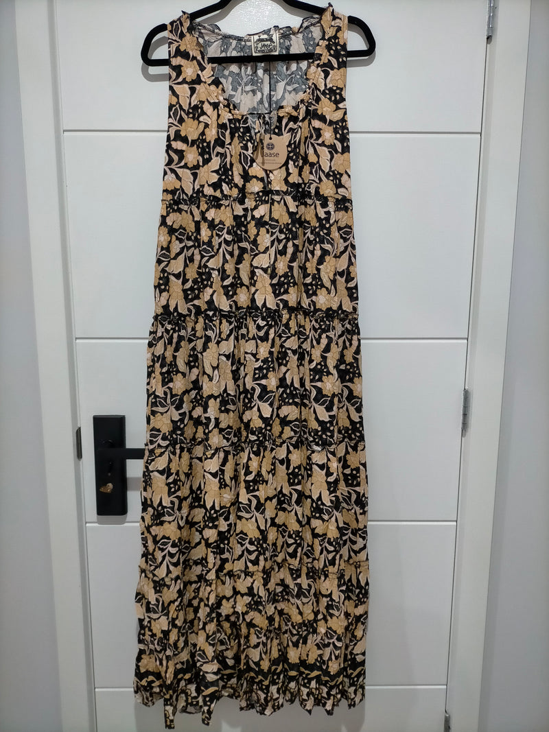 Erryn Maxi Dress Gold Valley Print by Jaase Kenzie Tenzie