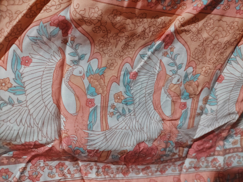 Ezra Midi Dress Swan Lake Peony Pink Print by Jaase Kenzie Tenzie