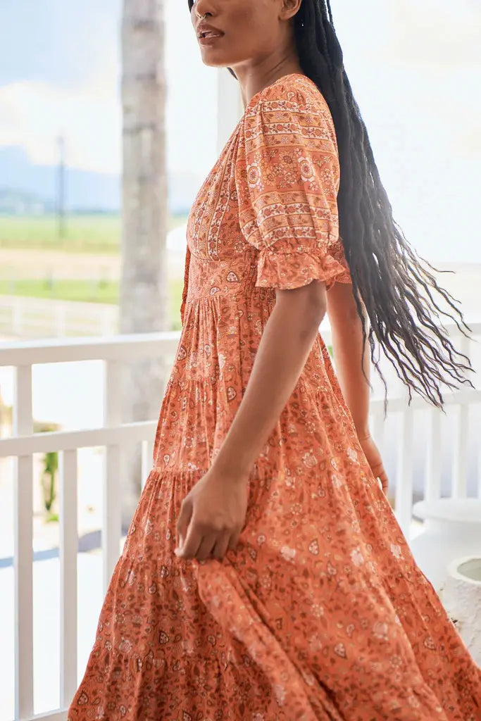 Annabel Maxi Dress Ezrah Print by Jaase