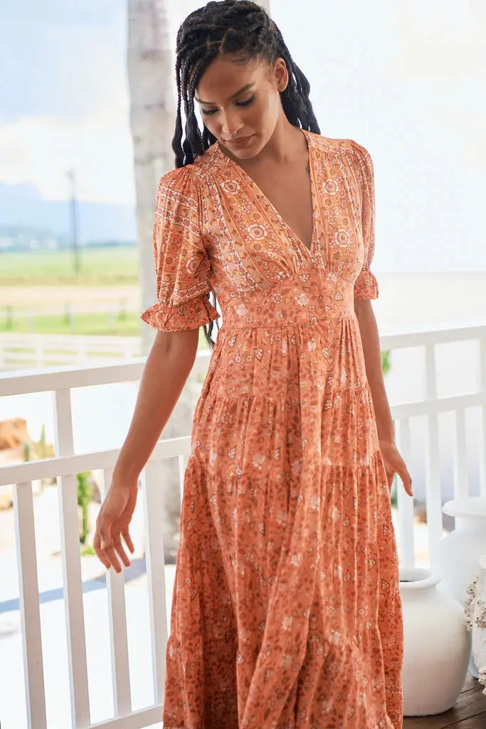 Annabel Maxi Dress Ezrah Print by Jaase