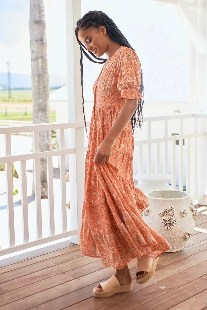 Annabel Maxi Dress Ezrah Print by Jaase