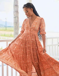 Annabel Maxi Dress Ezrah Print by Jaase