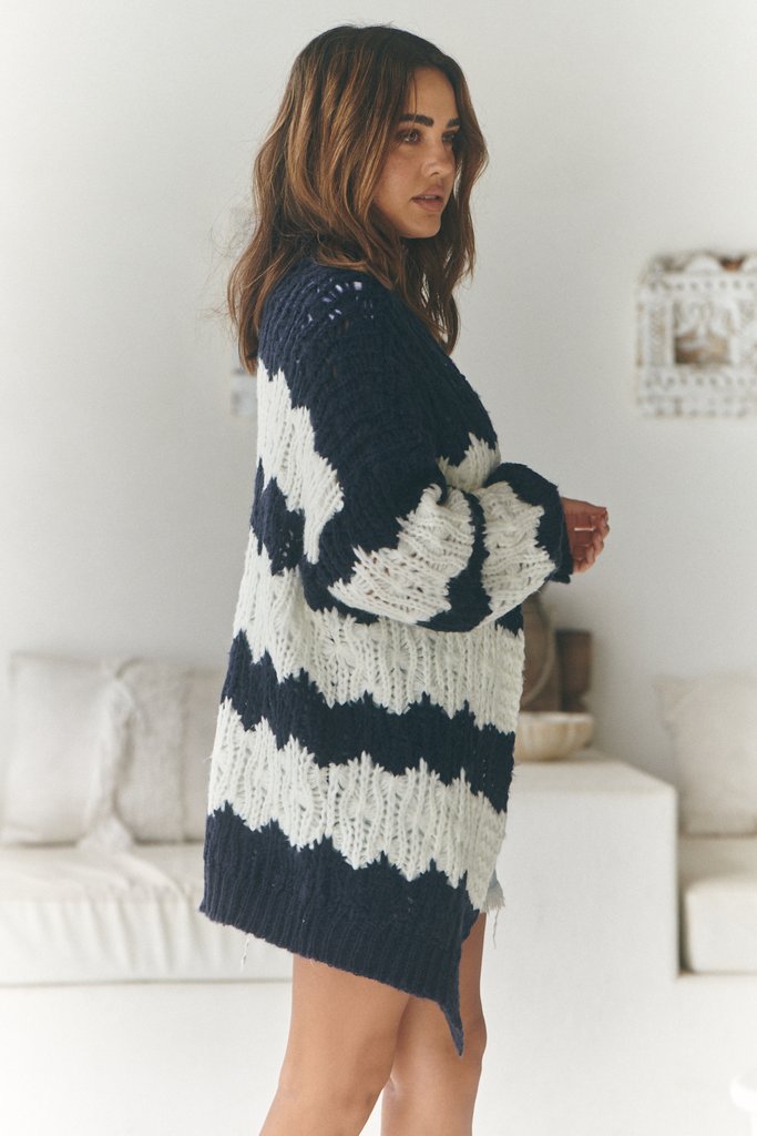Clove Knit - Navy Stripe by Jaase Kenzie Tenzie