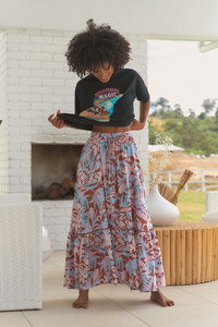 Daphne Maxi Skirt in Neapolitan print by Jaase Kenzie Tenzie