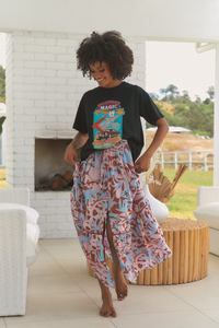 Daphne Maxi Skirt in Neapolitan print by Jaase Kenzie Tenzie