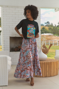 Daphne Maxi Skirt in Neapolitan print by Jaase Kenzie Tenzie