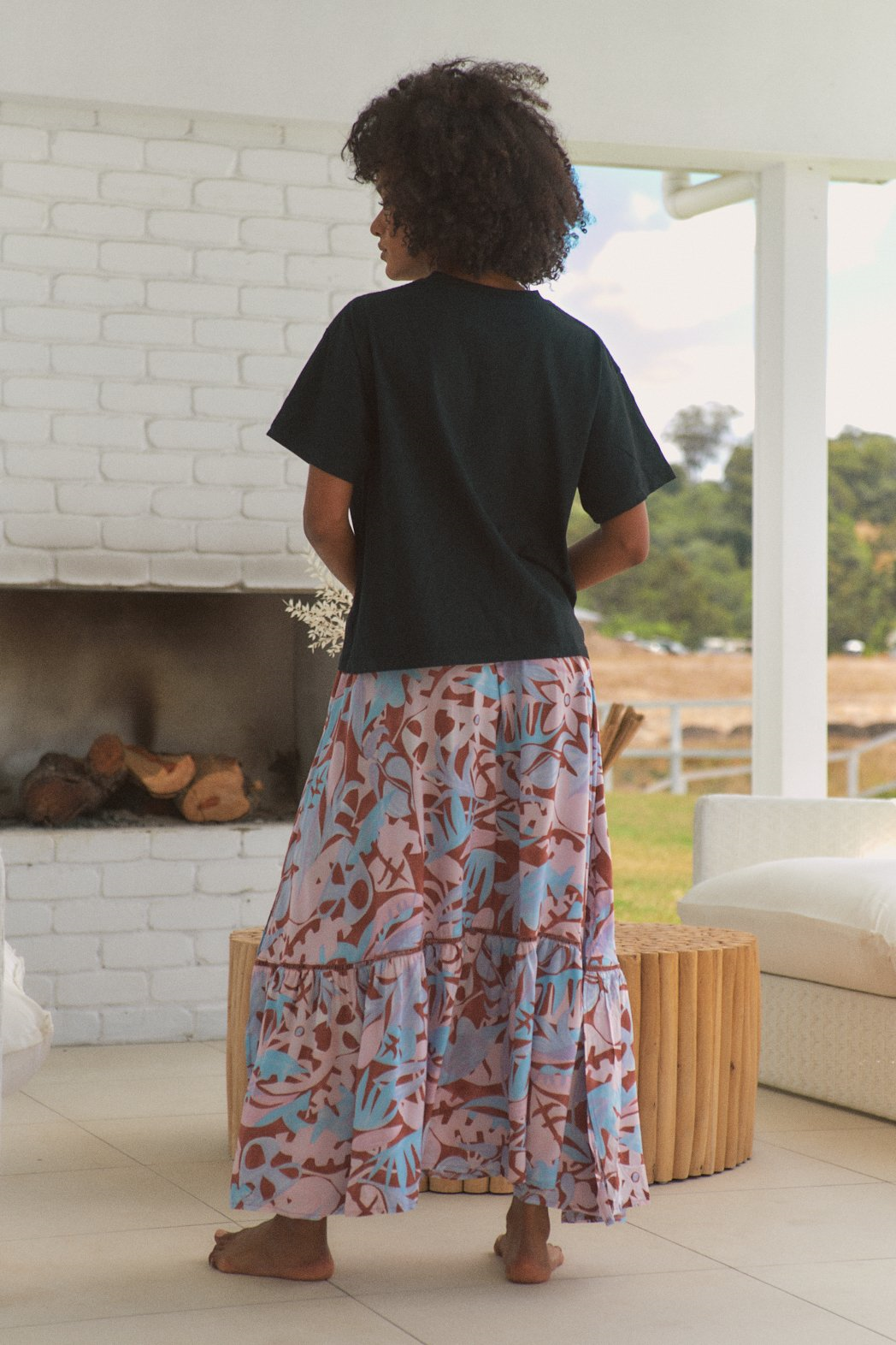 Daphne Maxi Skirt in Neapolitan print by Jaase Kenzie Tenzie