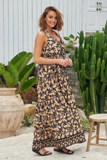 Erryn Maxi Dress Gold Valley Print by Jaase Kenzie Tenzie