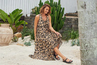 Erryn Maxi Dress Gold Valley Print by Jaase Kenzie Tenzie