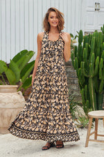 Erryn Maxi Dress Gold Valley Print by Jaase Kenzie Tenzie
