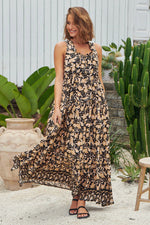 Erryn Maxi Dress Gold Valley Print by Jaase Kenzie Tenzie