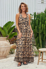 Erryn Maxi Dress Gold Valley Print by Jaase Kenzie Tenzie