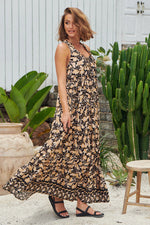 Erryn Maxi Dress Gold Valley Print by Jaase Kenzie Tenzie
