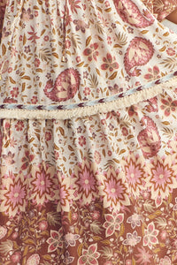 Palace Midi Dress Flower Fields Print by Jaase Kenzie Tenzie