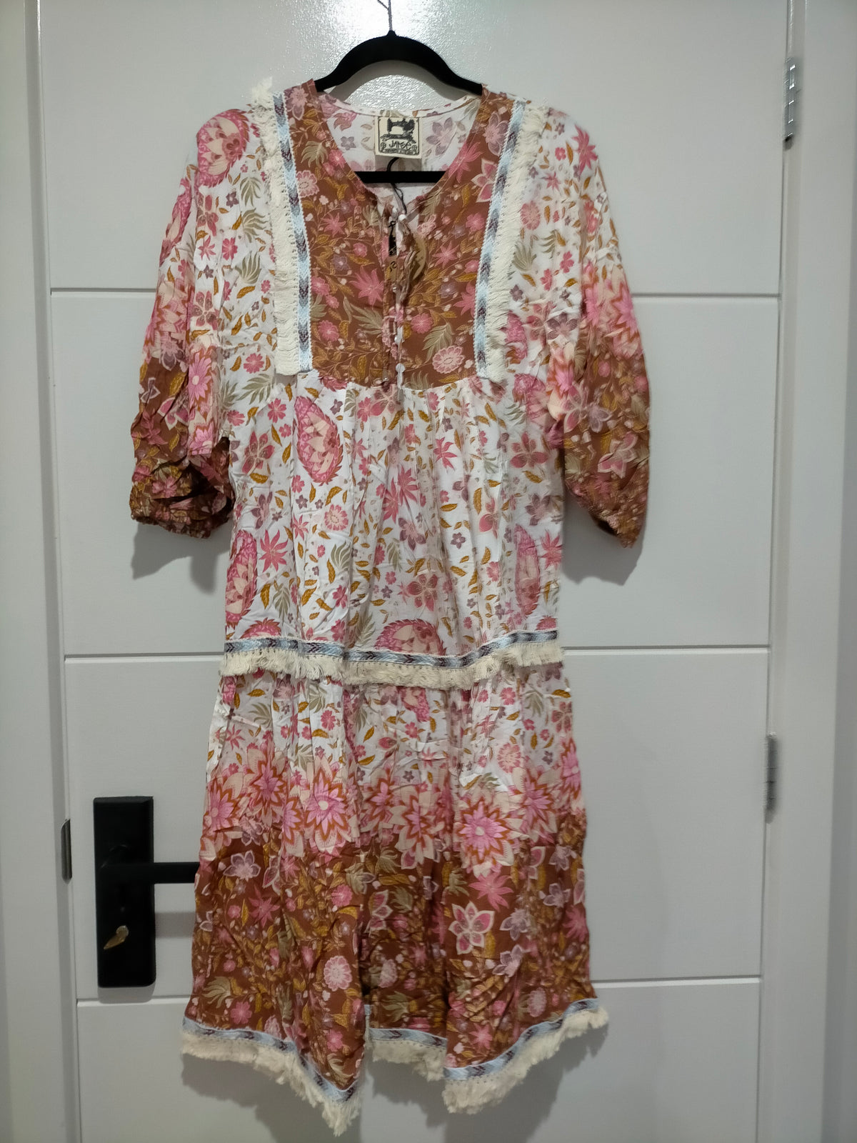 Palace Midi Dress Flower Fields Print by Jaase Kenzie Tenzie