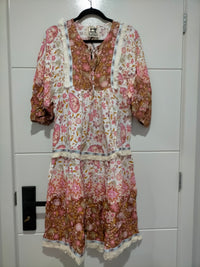 Palace Midi Dress Flower Fields Print by Jaase Kenzie Tenzie