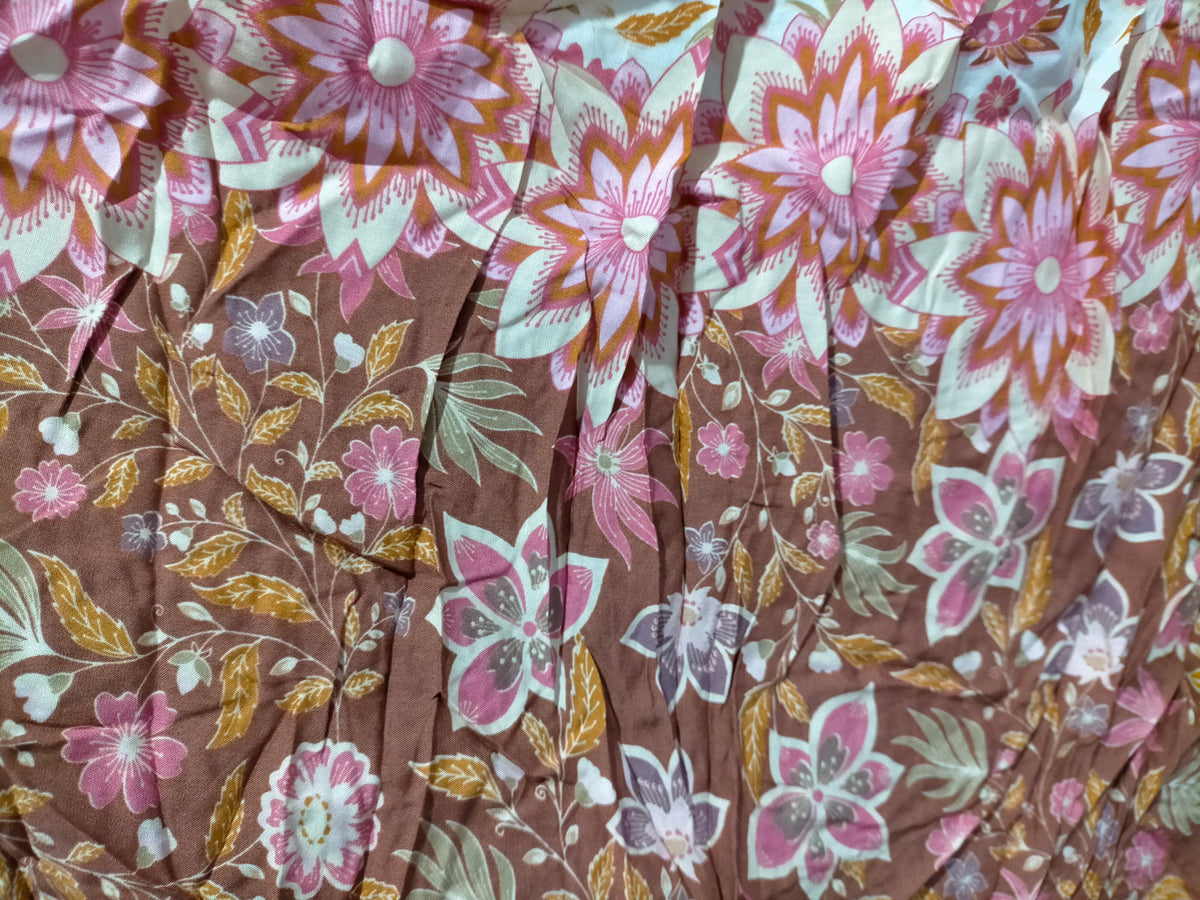 Palace Midi Dress Flower Fields Print by Jaase Kenzie Tenzie