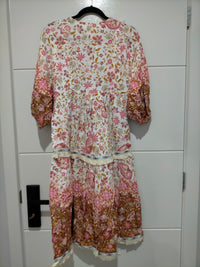 Palace Midi Dress Flower Fields Print by Jaase Kenzie Tenzie