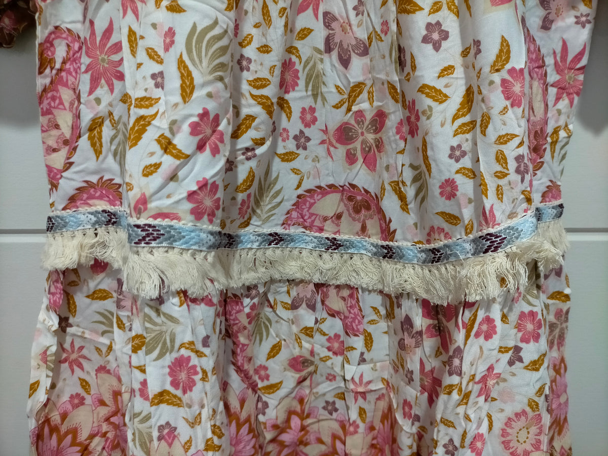 Palace Midi Dress Flower Fields Print by Jaase Kenzie Tenzie
