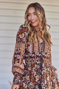 Sabrina Maxi Dress in Hennie Print by Jaase Kenzie Tenzie