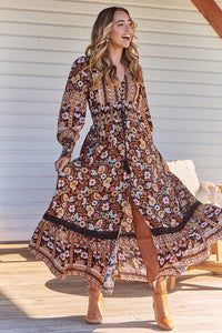 Sabrina Maxi Dress in Hennie Print by Jaase Kenzie Tenzie