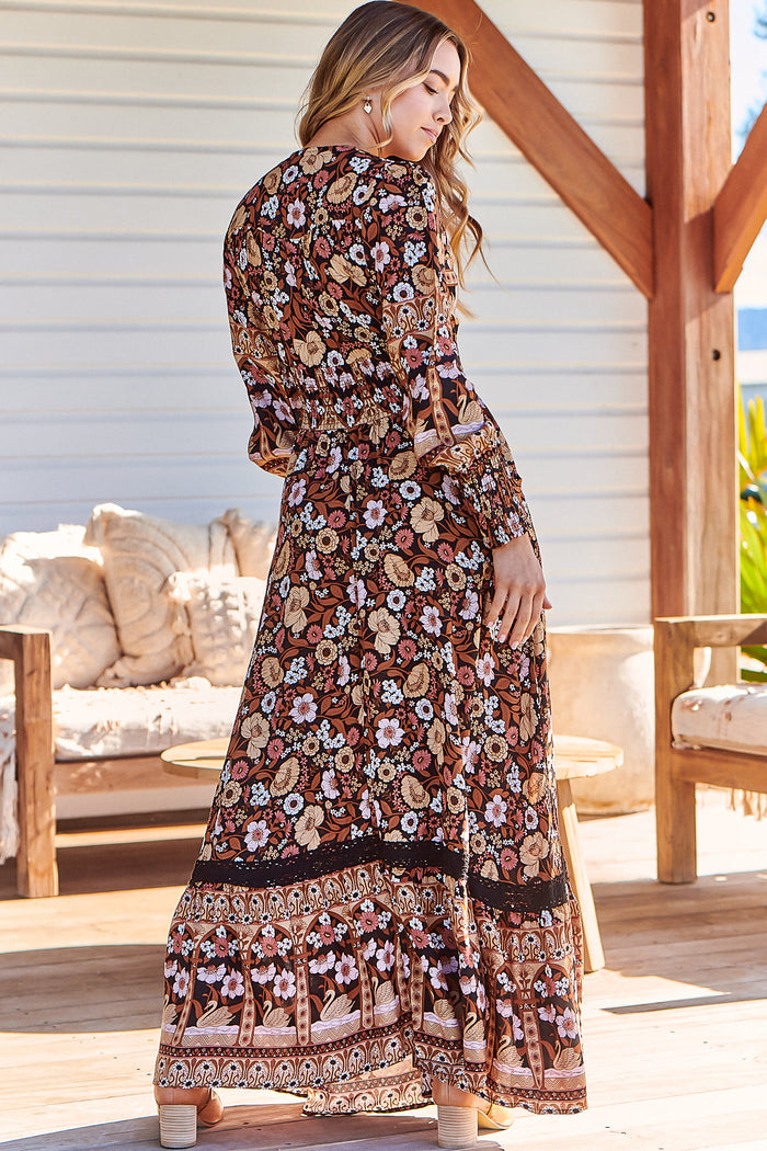 Sabrina Maxi Dress in Hennie Print by Jaase Kenzie Tenzie