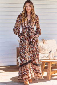 Sabrina Maxi Dress in Hennie Print by Jaase Kenzie Tenzie