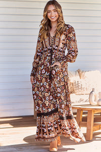 Sabrina Maxi Dress in Hennie Print by Jaase Kenzie Tenzie