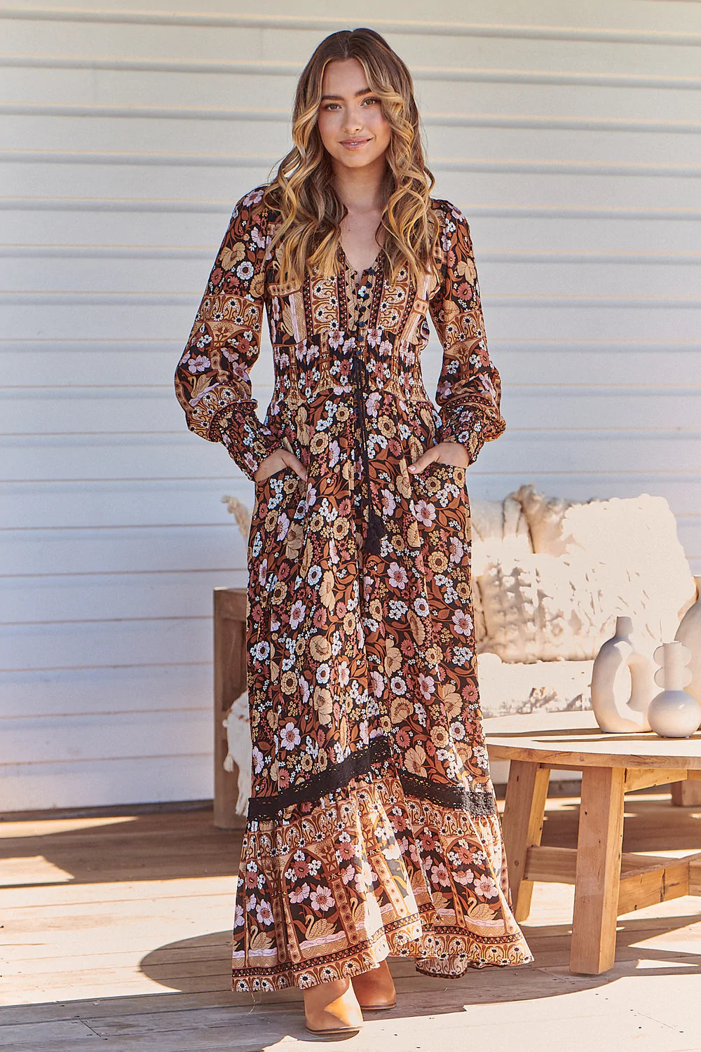 Sabrina Maxi Dress in Hennie Print by Jaase Kenzie Tenzie