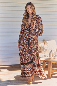 Sabrina Maxi Dress in Hennie Print by Jaase Kenzie Tenzie