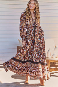 Sabrina Maxi Dress in Hennie Print by Jaase Kenzie Tenzie