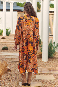 Penny Midi Dress Lantana Print by Jaase Kenzie Tenzie